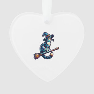 Kat Heks Halloween Hekserij Mystieke Kattenliefheb Ornament