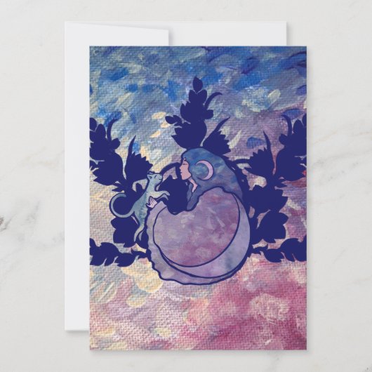 Kat Heks Maan Godin Wicca Kat Persoon  Kaart (Voorkant)