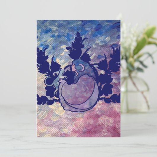 Kat Heks Maan Godin Wicca Kat Persoon Kaart (Staand voorkant)