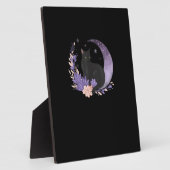 Kat Hekserige Maan Bloemen Pastel Goth Goblincore Fotoplaat (Zijkant)