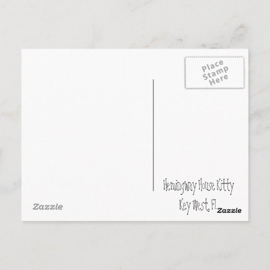 Kat hemingway House Briefkaart (Achterkant)