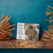 Kat Herdenking Dierbare Overledenen Fotoplaat (Zijkant)