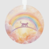 Kat Herdenkings Acryl Ornament Regenboogbrug (achterkant)