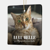 Kat Herdenkingsfoto Keramisch Ornament (Links)