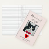 Kat Herdenkingsjournaal Licht Roze Notitieboek (Binnen)