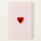 Kat Herdenkingsjournaal Licht Roze Notitieboek (Achterkant)