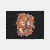 Kat-herfst hallo-bladeren-herfst-kat-kitten-liefhe fleece deken (Voorkant (Horizontaal))