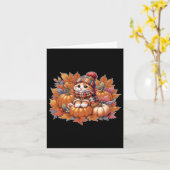 Kat-herfst hallo-bladeren-herfst-kat-kitten-liefhe kaart (Gele Bloem)