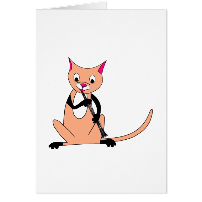 Kat Het afspelen van de Clarinet (Voorkant)