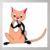 Kat Het afspelen van de Clarinet Poster (Voorkant)