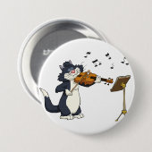 Kat het geweld afspelen ronde button 7,6 cm (Voorkant /achterkant)