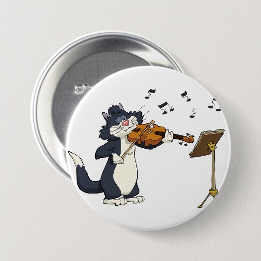 Kat het geweld afspelen ronde button 7,6 cm (Voorkant /achterkant)