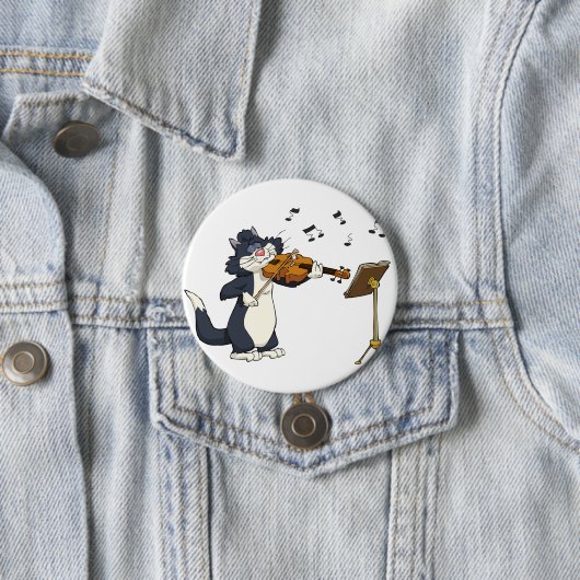 Kat het geweld afspelen ronde button 7,6 cm (In situ)