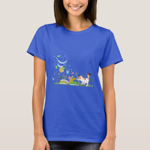 Kat Het lezen van een boek T-shirt