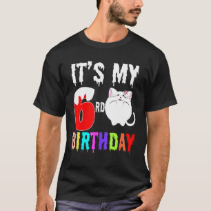 Kat het op mijn zesde verjaardag voor jongens meis t-shirt