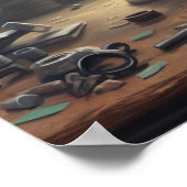 Kat het Opheffen Gewichten Poster (Hoek)