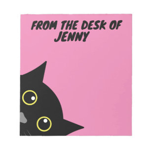 KAT HET SCHRIJVEN PAD PERSONALISEERD BRIEFPAPIER NOTITIEBLOK