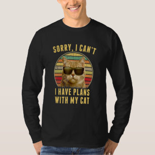 kat Het spijt me dat ik geen plannen heb met mijn T-shirt