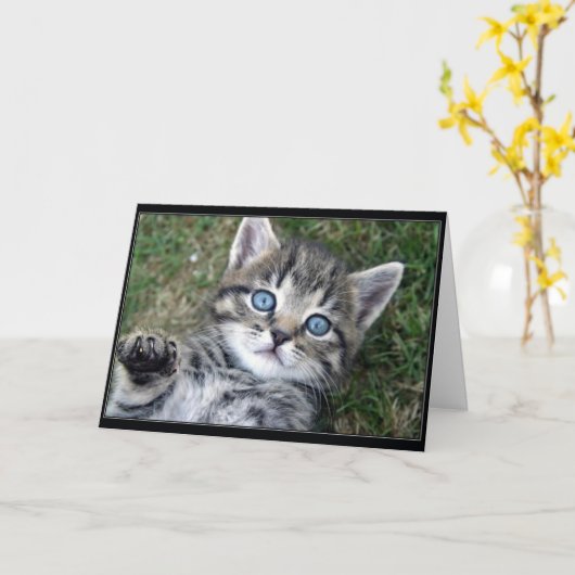 Kat "Hewwo" Kaart (Gele Bloem)