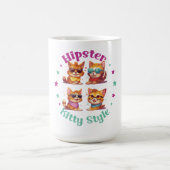 Kat Hipster Stijl Koffiemok (Center)