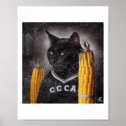 Kat Hockey Corn op de krab Poster (Voorkant)