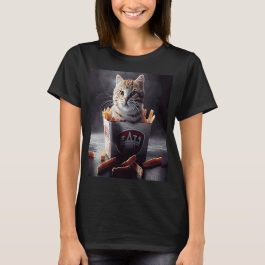 Kat Hockey friet T-shirt (Voorkant)
