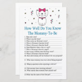 Kat Hoe goed ken je baby shower spel (Voorkant / Achterkant)