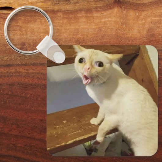 Kat-hoest, dubbelzijdige Sleutelhanger (Voorkant)