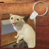 Kat-hoest, dubbelzijdige Sleutelhanger (Achterkant)