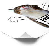 Kat Holding Free Huggen Sign Foto Afdruk (Hoek)