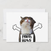 Kat Holding Free Huggen Sign Kaart (Achterkant)
