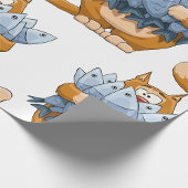 Kat Holding Vis Cadeaupapier