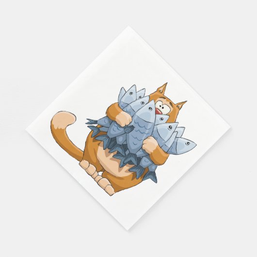 Kat Holding Vis Servet (Hoek)