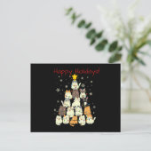 Kat Holiday! Feestdagenkaart (Staand voorkant)