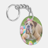 Kat, hond, foto op persoonlijke titel Sleutelhange Sleutelhanger (Voorkant Links)