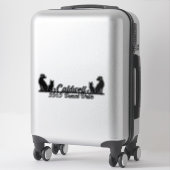 Kat & hond gepersonaliseerde brievenbus sticker (Koffer)