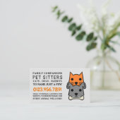 Kat & Hond, Huisdier Sitter Visitekaartje (Staand voorkant)