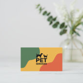 Kat & Hond - Huisdieren Diensten Gekleurd Visitekaartje (Staand voorkant)