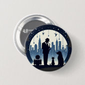 Kat, hond, Jazz Ronde Button 5,7 Cm (Voorkant /achterkant)