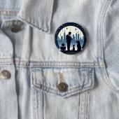Kat, hond, Jazz Ronde Button 5,7 Cm (In situ)