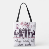 Kat, hond, Jazz Tote Bag (Achterkant)