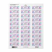 Kat Hond Pootafdrukken Retouradreslabels Etiket (Full Sheet)