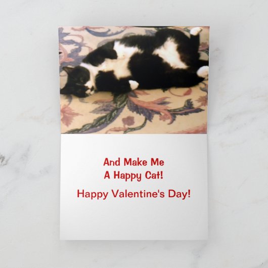 Kat & Hond Valentijn Feestdagen Kaart (Binnen)