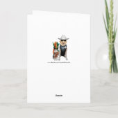 Kat & Hond Western Grappige Verjaardag voor Zoon o Kaart (Achterkant)