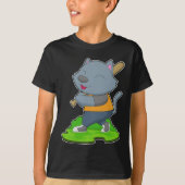 Kat Honkbal Bat T-shirt (Voorkant)