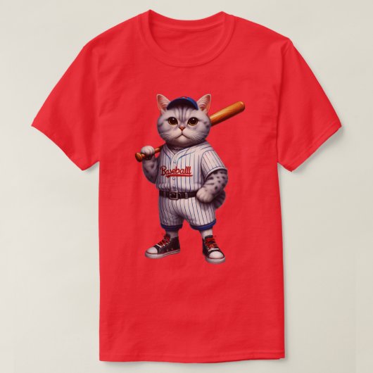 Kat Honkbal T-shirt (Design voorkant)