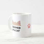 Kat Hoofd en gepersonaliseerde Funny Cat Quote Cof Koffiemok (Voorkant links)