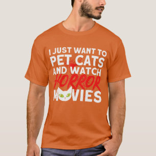 Kat Horror Liefhebbers Aaien Katten En Kijken Horr T-shirt