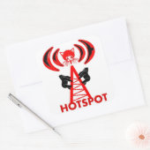 kat hotspot vierkante sticker (Envelop)
