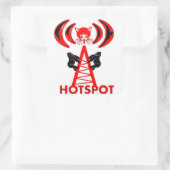 kat hotspot vierkante sticker (Tas)